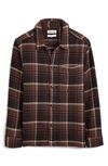 Madewell Plaid Twill Boxy Shirt Jacket In Dark Roast