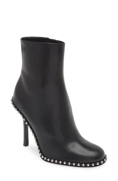 Alexander Wang Women's Nova 105mm Bead-adorned Leather Ankle Boots In Black