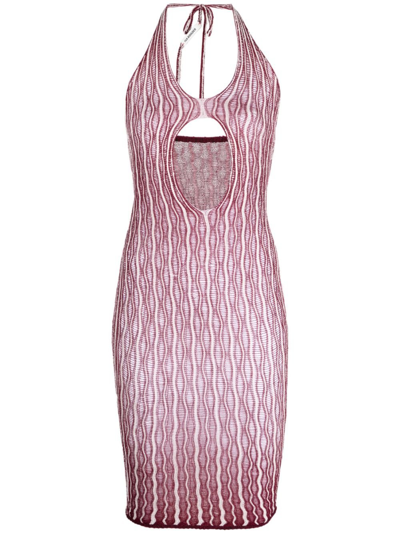 Isa Boulder Cactus Cut-out Dress In Purple