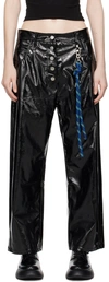 Song For The Mute Straight-fit Faux-leather Trousers In Black