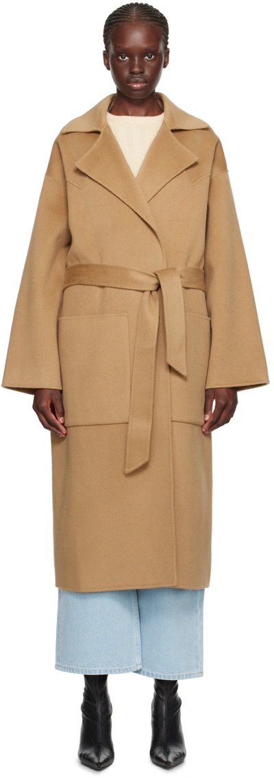 Nanushka Tan Alamo Coat In Camel