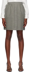 Max Mara Toano Houndstooth Check Virgin Wool Skirt In 001 Black White