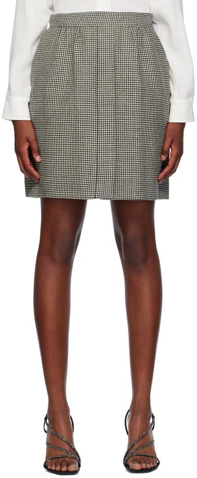 MAX MARA BLACK & WHITE TOANO MINISKIRT