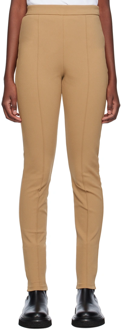 Max Mara Torino Eng Geschnittene Hose Aus Drillich In Camelfarben