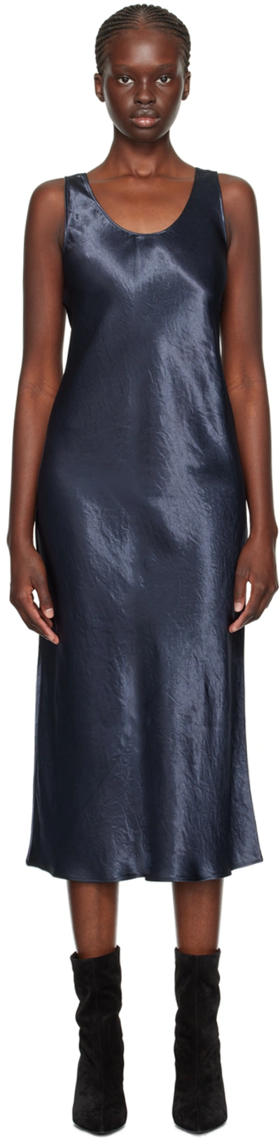 Max Mara Navy Talete Midi Dress In 068 Navy