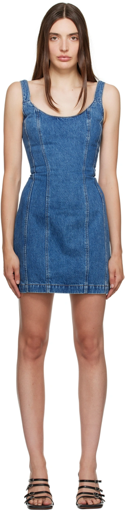 Ksubi Blue Pinnie Denim Minidress