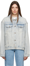 Ksubi Blue Oversized Denim Jacket In Denim