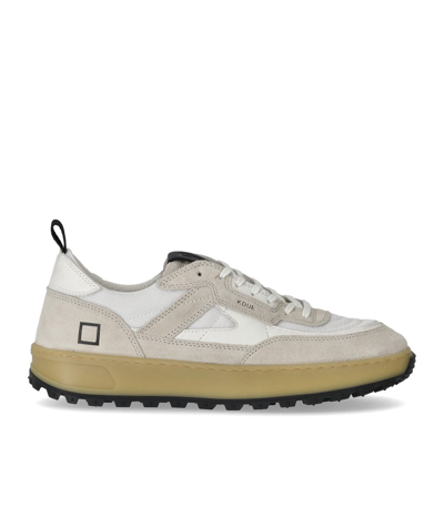 D.a.t.e. Kdue Dragon Sneakers In White Suede And Fabric