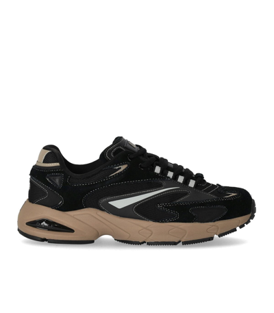 Date Sn 23 Collection Sneakers In Black Suede And Fabric