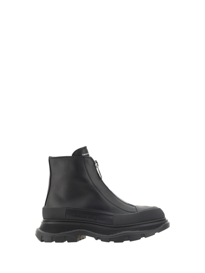 Alexander Mcqueen Ankle Boots In Black/black
