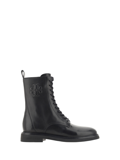 Tory Burch Combat Ankle Boots In Perfect Black