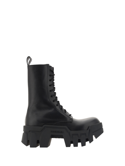 Balenciaga Ankle Boots Leather Black