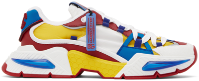 Dolce & Gabbana Mixed-material Airmaster Sneakers In Multicolour