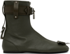 Jw Anderson Padlock Ankle Boots In 18104-302-military
