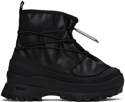 Vein Black Layered Boots In X.black
