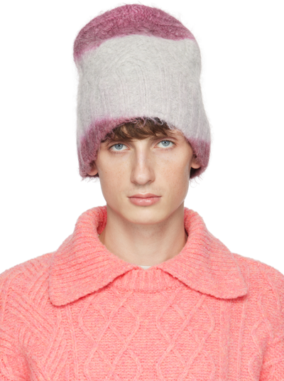 Ader Error Gray Tie-dye Beanie In Grey