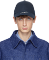 ADER ERROR NAVY EMBROIDERED CAP