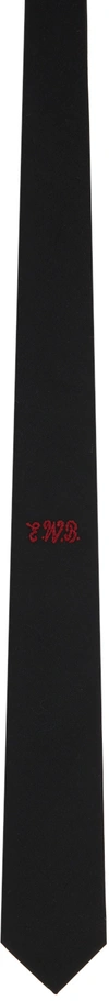 Ernest W Baker Black E.w.b Tie In Black Wool