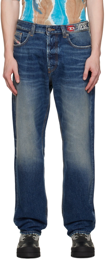 Diesel Straight Jeans 2010 D-macs 09i27 Man Jeans Blue Size 33w-32l Cotton