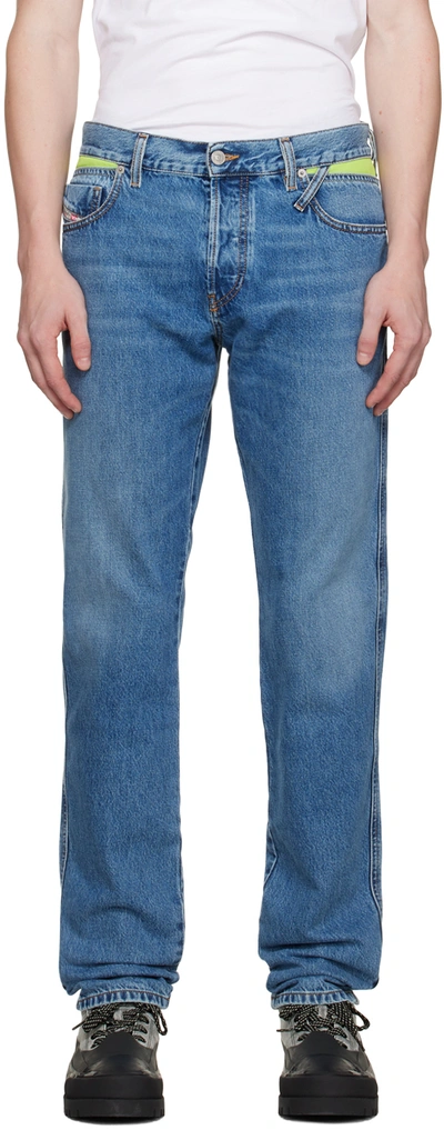 Diesel 1995 D-sark Mid-rise Straight Jeans In Blue