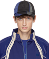 Ader Error Black & Blue Paneled Cap In Blue