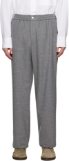 SOLID HOMME GRAY DRAWSTRING TROUSERS