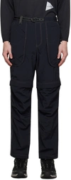 AND WANDER BLACK 2WAY TRACK PANTS