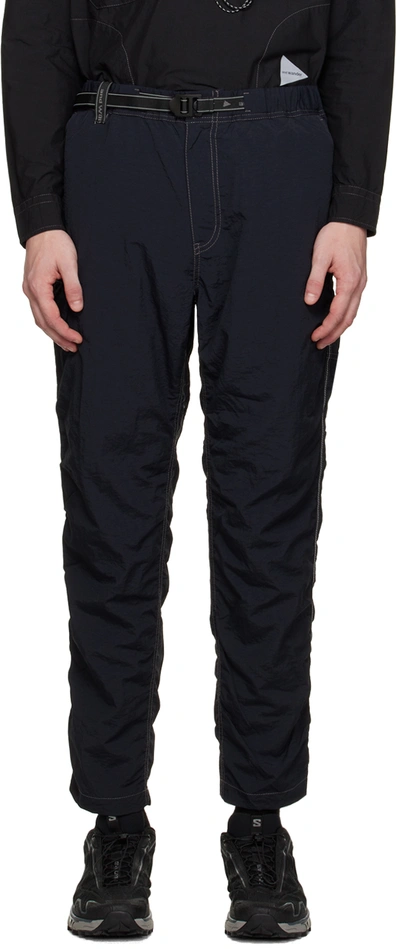 And Wander Black Hiker Cargo Pants In 010 Black