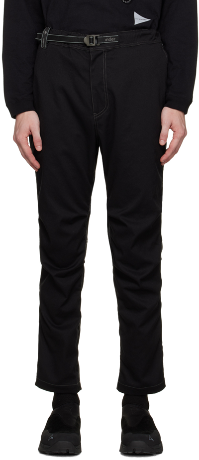 And Wander Black Climbing Pants In 010 Black