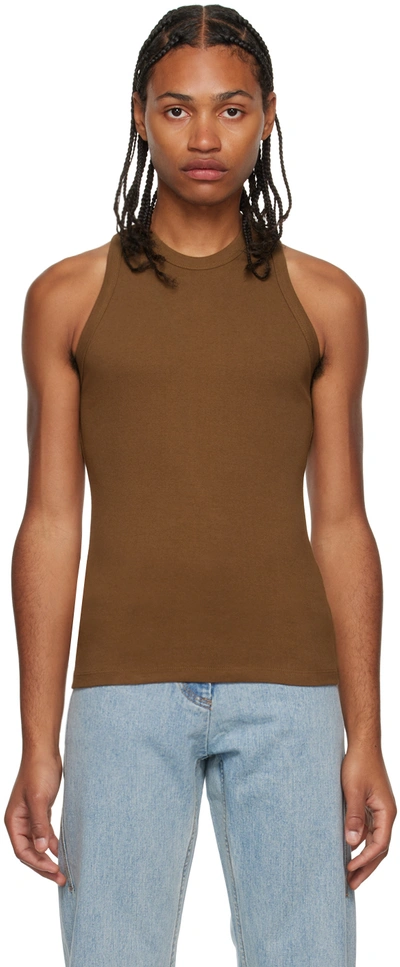 Low Classic Brown Racer Back Tank Top