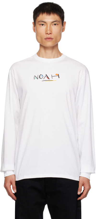 Noah White Painter Long Sleeve T-shirt