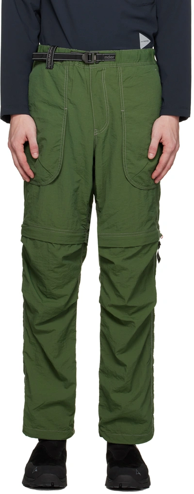 And Wander Green Two-way Trousers In 142 D.green