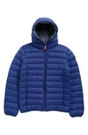 Save The Duck Kids' Wind & Water Resistant Packable Puffer Jacket In Eclipse Blue