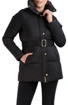 Cole Haan Signature Oyster Belted Water Resistant Jacket In Black