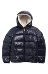 Save The Duck Kids' Gavin Puffer Jacket In Blue Black