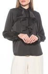 ALEXIA ADMOR ALEXIA ADMOR RUFFLE POINT COLLAR BLOUSE