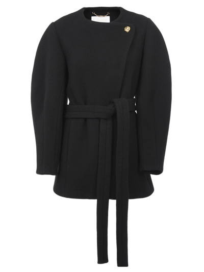 Chloé Soft Wool-blend Jacket In Black