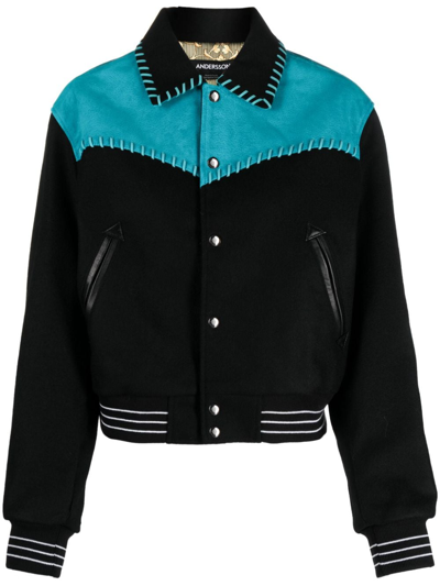 Andersson Bell Black & Blue New Margo Western Varsity Jacket