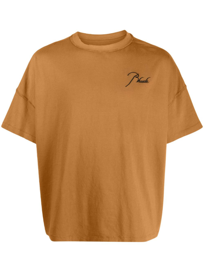 Rhude Reverse T-shirt In Brown