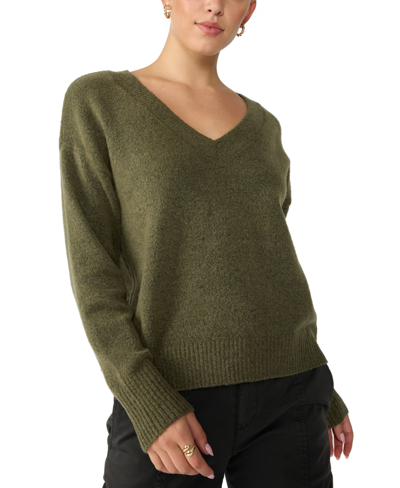 Sanctuary Women's Easy Breezy V-neck Pullover Sweater In Forest