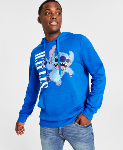 Hybrid Men's It's Stitch Graphic Hoodie In Royal Blue