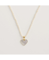 FREYA ROSE SEED PEARL NECKLACE WITH MOTHER OF PEARL HEART PENDANT