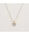 Freya Rose Seed Pearl Necklace With Mother Of Pearl Heart Pendant In White