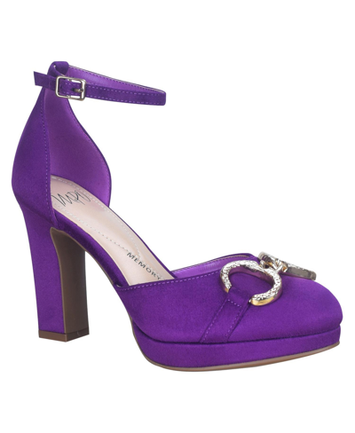 Impo Women's Odilie Ornamented Platform Pumps In Deep Orchid-faux Suede