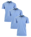 GALAXY BY HARVIC MEN'S DRY FIT MOISTURE-WICKING POLO SHIRT, PACK OF 3