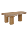 Tov Furniture 1 Piece Gotham Acacia Modern Abstract Design Coffee Table In Cognac