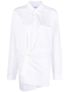 OFF-WHITE COTTON SHIRT DRESS