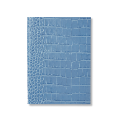 Smythson Soho Notebook In Mara In Blue