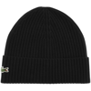 LACOSTE LACOSTE KNITTED BEANIE BLACK