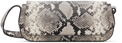 Commission Black & White Snake-embossed Bag